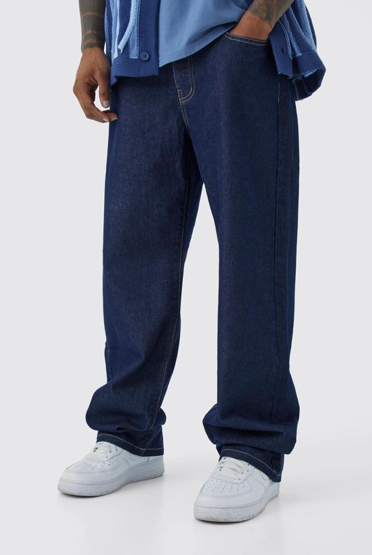 Rigid baggy jeans - dark blue