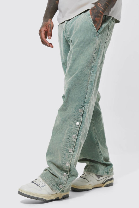 Wide-leg corduroy pants